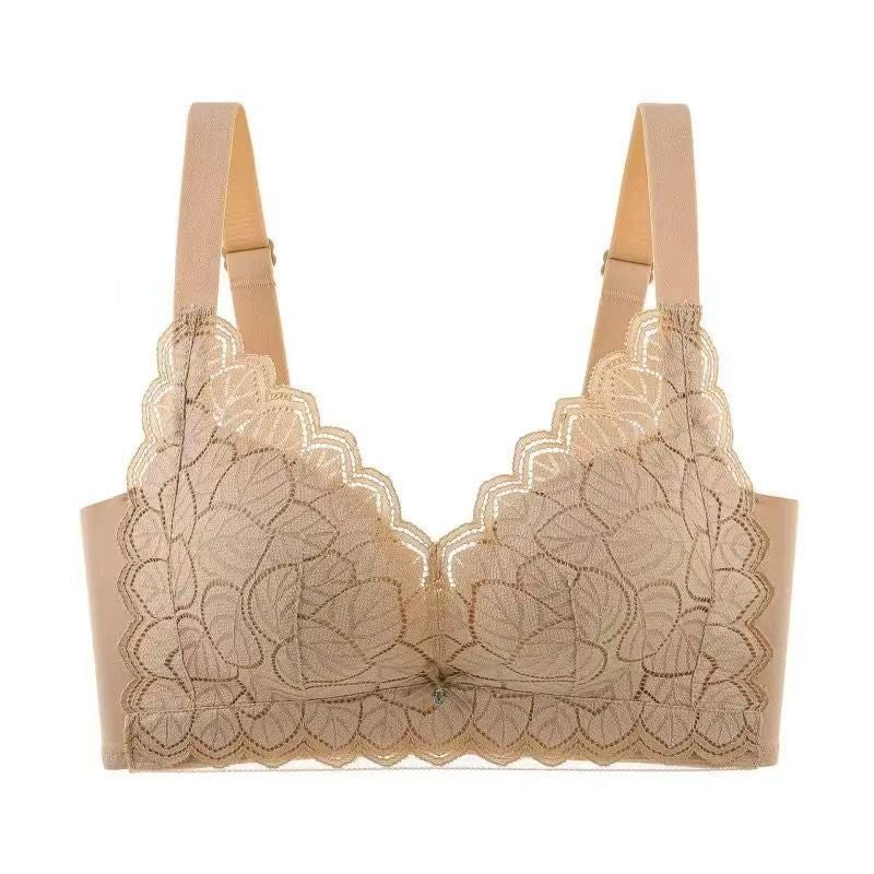 8656 Underwear Small Chest Push-Up Palm Cup No Side Bone Adjustable Side Collector No Steel Ring Lace Underwear - Image 1